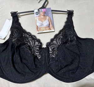 Sujetador M&S FABULOSO COPA COMPLETA CON AROS ENCAJE AMELIA EN NEGRO Talla 42F - Imagen 1 de 11