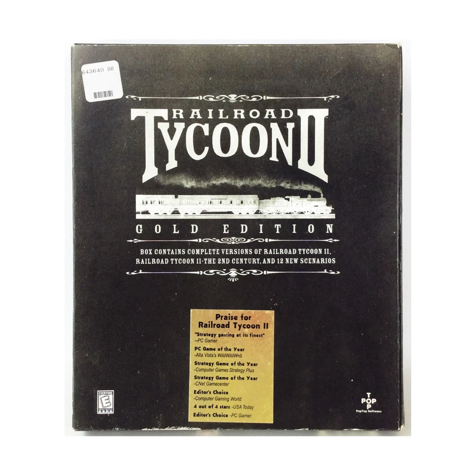 PopTop PC Game Railroad Tycoon II Gold Ed Fair/NM - Image 1 of 1