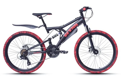 WYNN Mountainbike 24 Zoll KMB1.0  schwarz-rot 21 Gänge - Bild 1 von 4