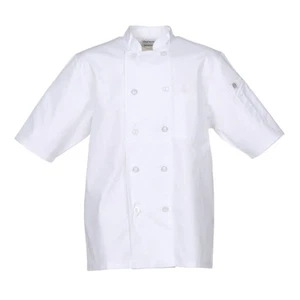 Chef Works Men's White Volnay Chef Coat (PCSS), Size Large, NEW *REDUCED 20%* - Picture 1 of 4