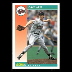 Tarjeta de béisbol Dave West #669 1992 Score Minnesota Twins MLB - Imagen 1 de 3