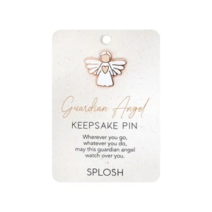 Guardian Angel Keepsake Pin Protection Travel Gift Pocket Memorial Brooch Charm - Picture 1 of 3