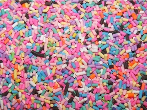 WHOLESALE BULK Buy 50g Fake Food Polymer Clay Ice Cream Sprinkles 100's & 1000's - Picture 1 of 1