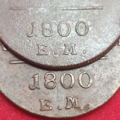 RUSSIA 2 kopeks (×2) 1800 EM cupper Pavel 1 (2press variants of 8) - Image 1 of 3