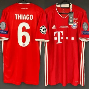 BNWT #6 THIAGO BAYERN MUNICH 2019 2020 HOME ORIGINAL JERSEY UCL Final Match - Picture 1 of 24