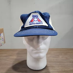 Cappello vintage American Auto Parts uomo blu bianco snapback anni 90 swingster made USA berretto - Foto 1 di 9