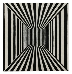New Optical Square Pattern 8'x8' ft Handmade Tufted 100% wool Area Rugs & Carpet - Picture 1 of 12