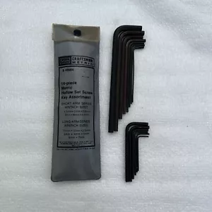Craftsman 14 Piece Metric Hollow Set Screw Key Assortment - Model 46684 USA - Picture 1 of 4