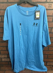 Under Armour T-Shirt Short Sleeve Loose Sportstyle in Blue Men's Size 5XL - Picture 1 of 3