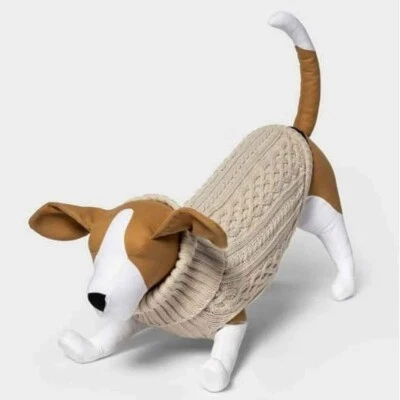 Boots & Barkley Turtleneck Cable Knit Dog Sweater Size XXL Oatmeal Beige NWT  - Image 1 of 4