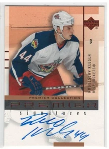 2001-02 UD Premier Collection Rostislav Klesla Signatures Auto # RK! - Imagen 1 de 2