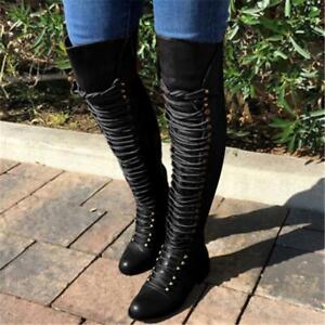 Women Shoes Thigh High Boots Female Big Size Faux High Boots Over Knee Boots