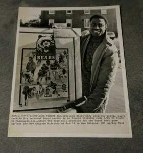 1986 CHICAGO BEARS UPI PHOTO NFL FOOTBALL WIDE RECEIVER WILLIE GAULT RARE - Picture 1 of 4