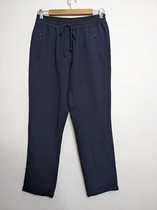 Stella McCartney Dress Pants Navy Blue Women 40 2012 Cropped Drawstring Straight - Picture 1 of 14