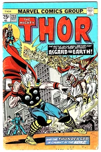 The Mighty Thor #233 VG Gil Cane Cover Bronze Age 1974 Marvel HD Scan U-12 - Picture 1 of 2