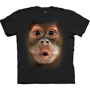 The Mountain Base Big Face Baby Orangutan Adult Unisex T Shirt, Black, Medium-BN - Picture 1 of 2
