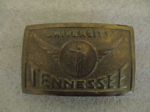 VINTAGE UNIVERSITY OF TENNESSEE "WINGS" BELT BUCKLE (1930's - 1940's) Cover