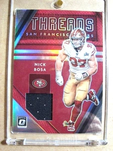 2020 Nick Bosa Panini Donruss Optic Silver Prizm Threads Jersey/Patch MINT 🔥🔥 - Picture 1 of 2