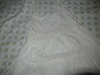 Euc Matilda Jane marfim ponto suíço crochê menina sem mangas 10 frete grátis EUA - Imagem 1 de 2