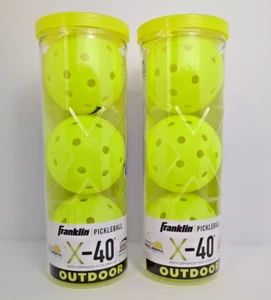 Franklin X40 Pickleball Exterior X-40 Pickleball Bolas - Cantidad 6 (2 Latas, 3 Bolas) - Imagen 1 de 8