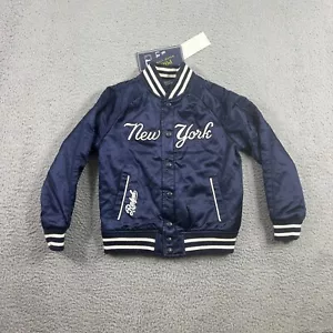 Polo Ralph Lauren x MLB Yankees Navy Satin Jacket Kids 6 Rare - Picture 1 of 14