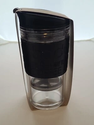 Bodum Dual Walled Travel Press Set Mug with Plunger 0.35L Black - 11102-01S - image 1 of 4
