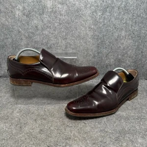 Scarpe Oliver Sweeney uomo taglia UK10 Orfano mocassini brogue in pelle rosso ciliegia ITA - Foto 1 di 15