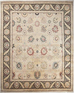 12X15 Hand Knotted Oushak Carpet Traditional Bone Fine Wool Area Rug D40570 - Picture 1 of 11