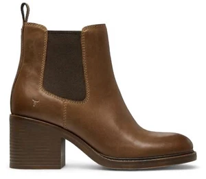 Windsor Smith Womens Tan Leather Chelsea Boots Classic Platform Ankle - Picture 1 of 6