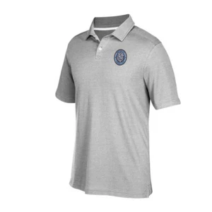 New York City FC MLS Adidas Men's "Worn" Team Logo Grey Lifestyle Polo Shirt - Picture 1 of 2