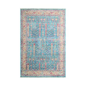 6'7''x9'5''Turquoise Hand Knotted Traditional Oushak Arts & Crafts Wool Area Rug - Picture 1 of 8