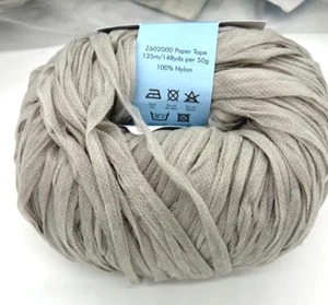 HILO DE CINTA DE PAPEL ROWAN R2 100% NAILON - Gris claro/Gris - 10 MADEJAS - Imagen 1 de 3