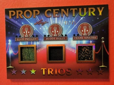 Elvis Presley BUDDY HOLLY Frank Sinatra WORN RELIC SWATCH WARDROBE CARD #d21/35 - Image 1 of 3