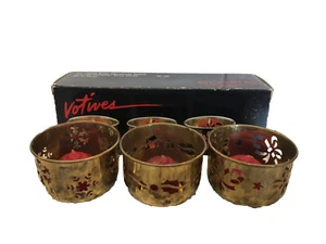 Silvestri 2 1/4” Solid Brass Christmas 3 Votive Candle Holder Charles A Berry - Picture 1 of 14