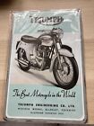 Vintage Style Classic Car Metal Signs Triumph Motorcycles