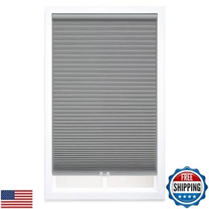 DEZ FURNISHINGS Cordless 1.5" Blackout Cellular Shade, 59"W x 48"H, Anchor Gr - Picture 1 of 5