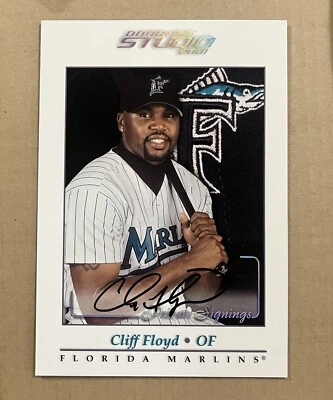 2001 Donruss Studio Private Signings Клифф Флойд Авто Jumbo Большой размер 5x7 Подписано - Изображение 1 из 2