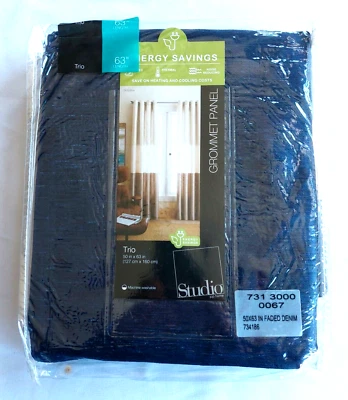 Panel de ojal Studio by JCP Trio Home 50 x 63 pulgadas, denim descolorido Foto 1 de 3