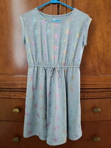 So Short-Sleeve Gray Dress Rainbow Unicorn Pattern XXL (16) Excellent Condition - Picture 1 of 6