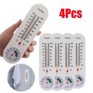 4PCS Wall Thermometer Indoor Outdoor Mount Garden Greenhouse Home Humidity Meter - Picture 1 of 10