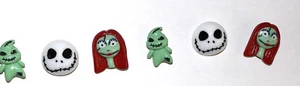 SCARY COMIC Push Pins 6pc SET Jack Skellington Sally Nightmare Before Christmas - Picture 1 of 6