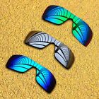 3 Pieces Lenses Replacement For-Oakley Batwolf Polarized-Silver&Ice Blue&Green