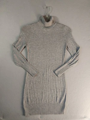 Vestido suéter para mujer White House Black Market XS gris cuello alto manga larga Foto 1 de 4