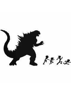 Godzilla Stick Family  Funny JDM Racing Vinyl Decal Sticker Window Truck - Picture 1 of 3