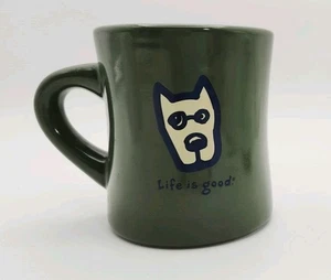 Life is Good Green - Cara de perro - Taza de café gruesa de 10 oz "Haz lo que quieras" - Imagen 1 de 15