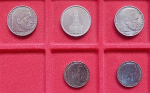 KONVOLUT 2x 5RM Hindenburg, 5RM Garnisonskirche u.2x 2RM Hindenburg 1935-39 - Bild 1 von 2