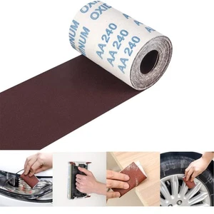15FT Sandpaper Roll 240 Grit Sanding Paper Durable Cloth Back Dry Wet Sand Pa... - Picture 1 of 7