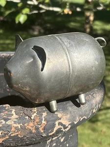 Sparschwein Schwein Leonard Silberteller Hongkong 4,5" gut getragen/patina - Bild 1 von 14