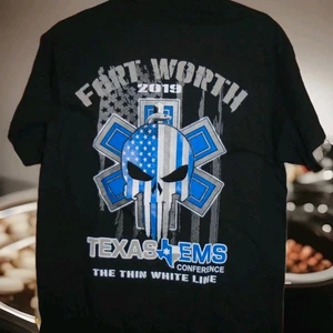 CAMISETA DE CONVENCIÓN FORTH WORTH TEXAS EMS 2019 BLUES LIVES MATTERS NUEVA SIN ETIQUETAS - Imagen 1 de 3