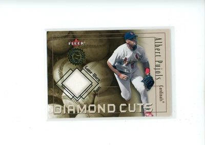 Fleer Albert Pujols 2001 cortes de diamante usado en juegos GU pantalones reliquia cardenales Foto 1 de 2